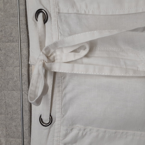 Converse One Star Women's White Linen Blend Pants - Picture 3 of 8